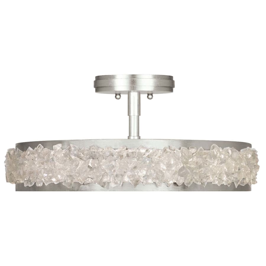 Fine Art Handcrafted Lighting Arctic Halo 3 Light 23" Wide Semi Flush Drum Ceiling Fixture