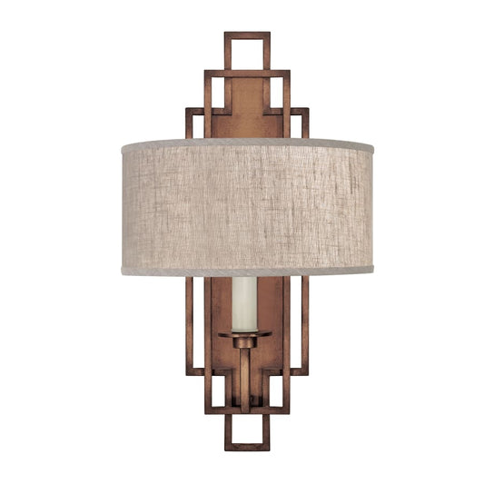 Fine Art Handcrafted Lighting Cienfuegos Single Light 22" High Wall Sconce with Fabric Shade