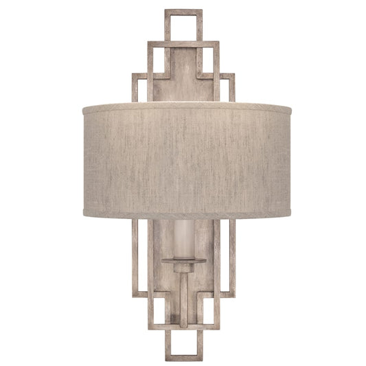 Fine Art Handcrafted Lighting Cienfuegos Single Light 22" High Wall Sconce with Fabric Shade