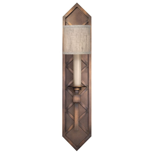 Fine Art Handcrafted Lighting Cienfuegos Single Light 25" High Wall Sconce with Fabric Shade