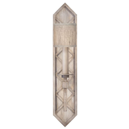 Fine Art Handcrafted Lighting Cienfuegos Single Light 25" High Wall Sconce with Fabric Shade