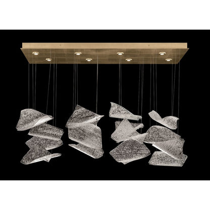 Fine Art Handcrafted Lighting Elevate 8 Light 54" Wide LED Abstract Multi Light Pendant