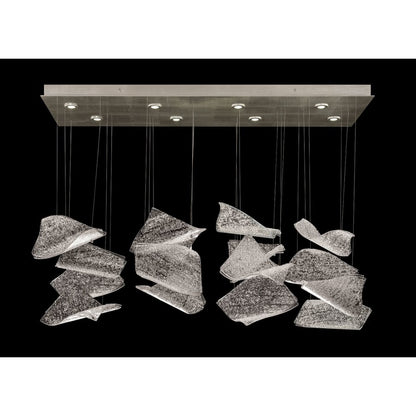 Fine Art Handcrafted Lighting Elevate 8 Light 54" Wide LED Abstract Multi Light Pendant