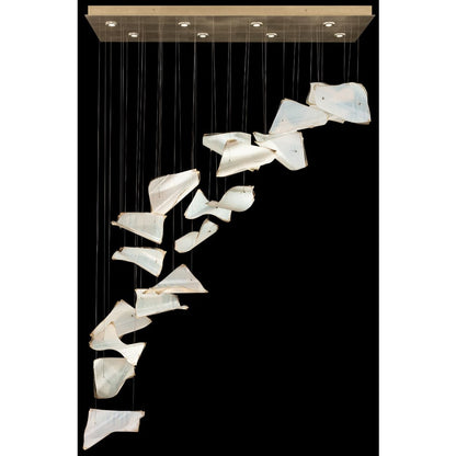 Fine Art Handcrafted Lighting Elevate 8 Light 54" Wide LED Abstract Multi Light Pendant