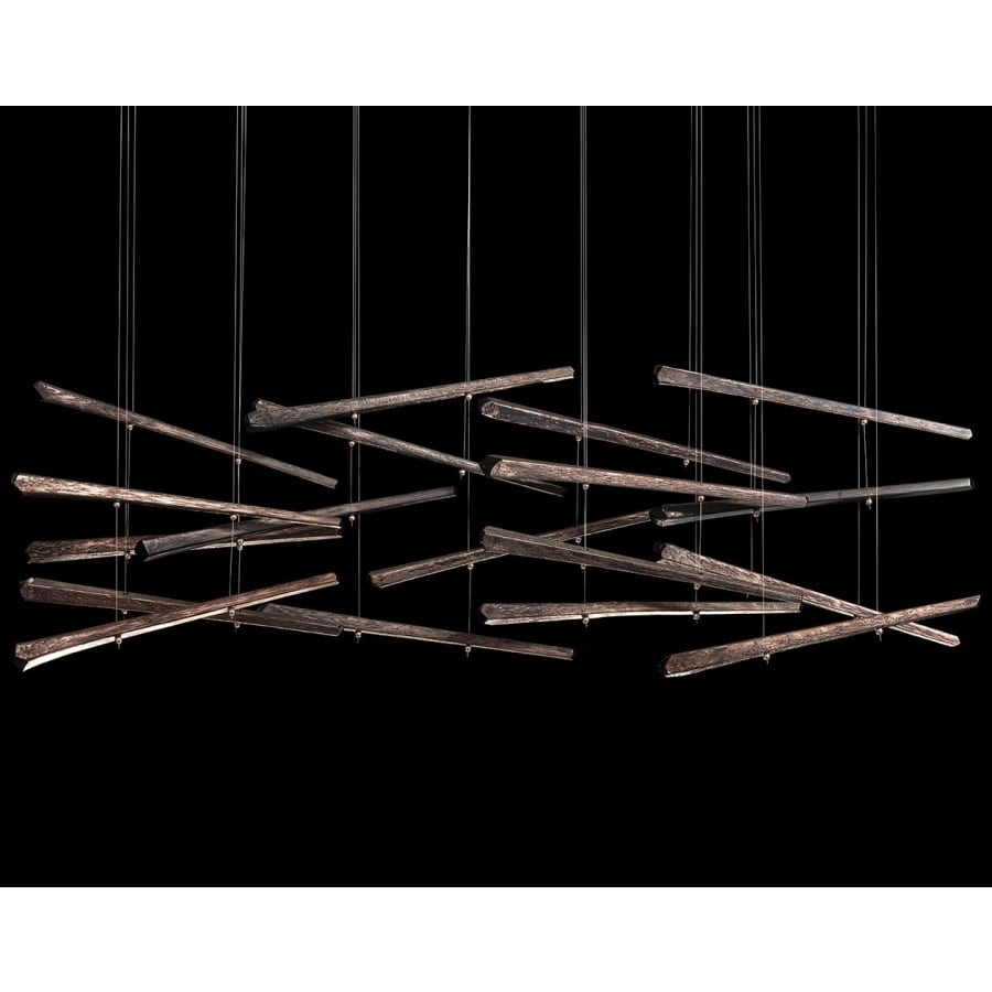 Fine Art Handcrafted Lighting Elevate 8 Light 62" Wide LED Abstract Multi Light Pendant