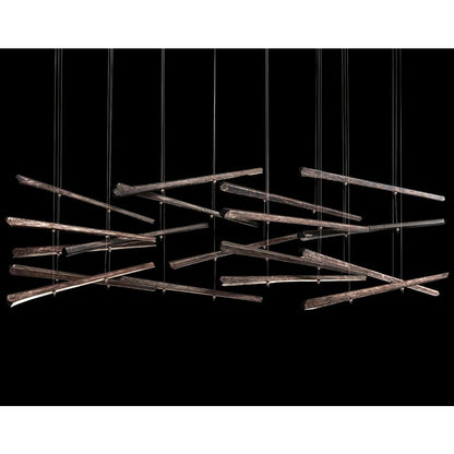 Fine Art Handcrafted Lighting Elevate 8 Light 62" Wide LED Abstract Multi Light Pendant