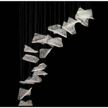 Fine Art Handcrafted Lighting Elevate 8 Light 54" Wide LED Abstract Multi Light Pendant