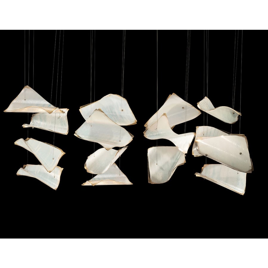 Fine Art Handcrafted Lighting Elevate 8 Light 54" Wide LED Abstract Multi Light Pendant