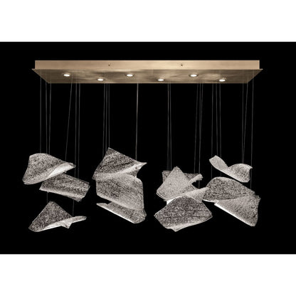 Fine Art Handcrafted Lighting Elevate 6 Light 50" Wide LED Abstract Multi Light Pendant