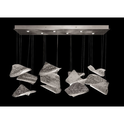 Fine Art Handcrafted Lighting Elevate 6 Light 50" Wide LED Abstract Multi Light Pendant