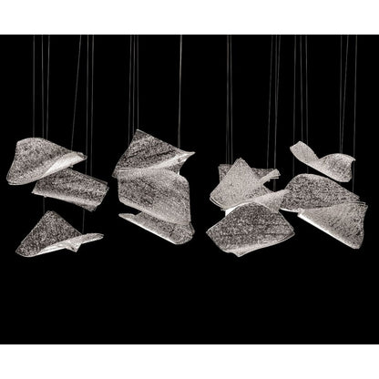 Fine Art Handcrafted Lighting Elevate 6 Light 50" Wide LED Abstract Multi Light Pendant