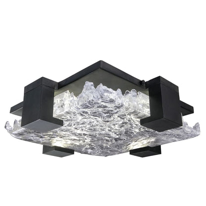 Fine Art Handcrafted Lighting Terra 17" Wide LED Flush Mount Square Ceiling Fixture