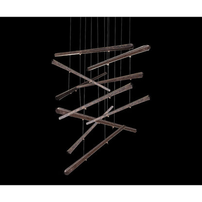 Fine Art Handcrafted Lighting Elevate 3 Light 23" Wide LED Abstract Multi Light Pendant