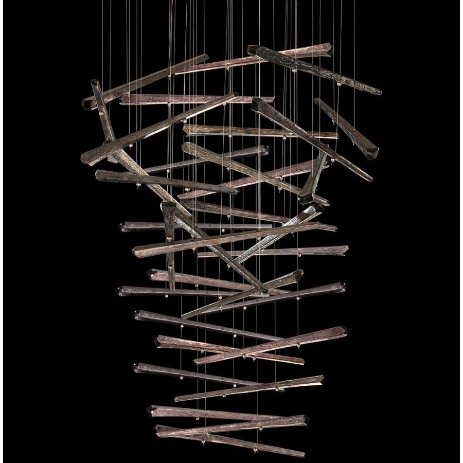Fine Art Handcrafted Lighting Elevate 8 Light 34" Wide LED Abstract Multi Light Pendant
