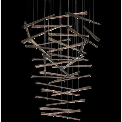 Fine Art Handcrafted Lighting Elevate 8 Light 34" Wide LED Abstract Multi Light Pendant