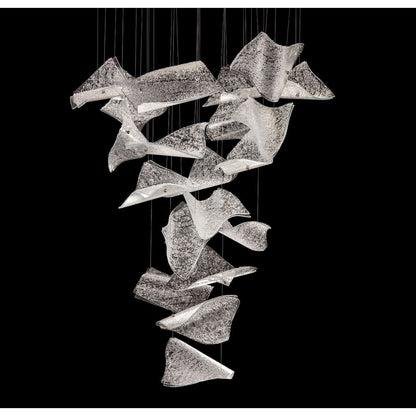 Fine Art Handcrafted Lighting Elevate 8 Light 38" Wide LED Abstract Multi Light Pendant