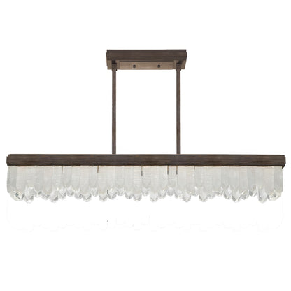 Fine Art Handcrafted Lighting Lior 48" Wide LED Crystal Linear Chandelier