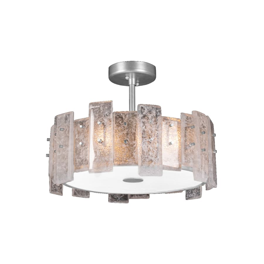 Fine Art Handcrafted Lighting Lunea 3 Light 22" Wide Semi-Flush Drum Ceiling Fixture