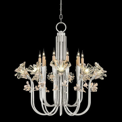 Fine Art Handcrafted Lighting Azu 20 Light 36" Wide Crystal Abstract Chandelier