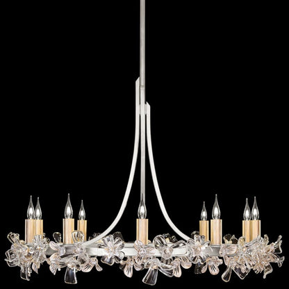 Fine Art Handcrafted Lighting Azu 10 Light 35" Wide Crystal Candle Style Chandelier
