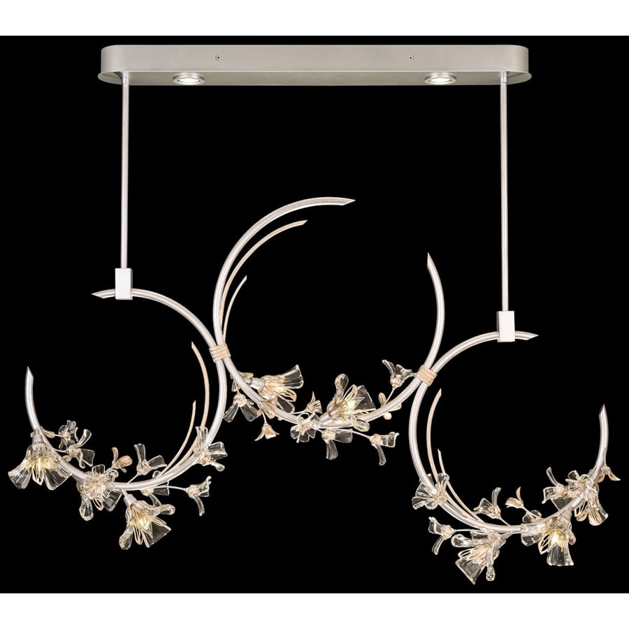 Fine Art Handcrafted Lighting Azu 10 Light 55" Wide Crystal Multi Light Pendant