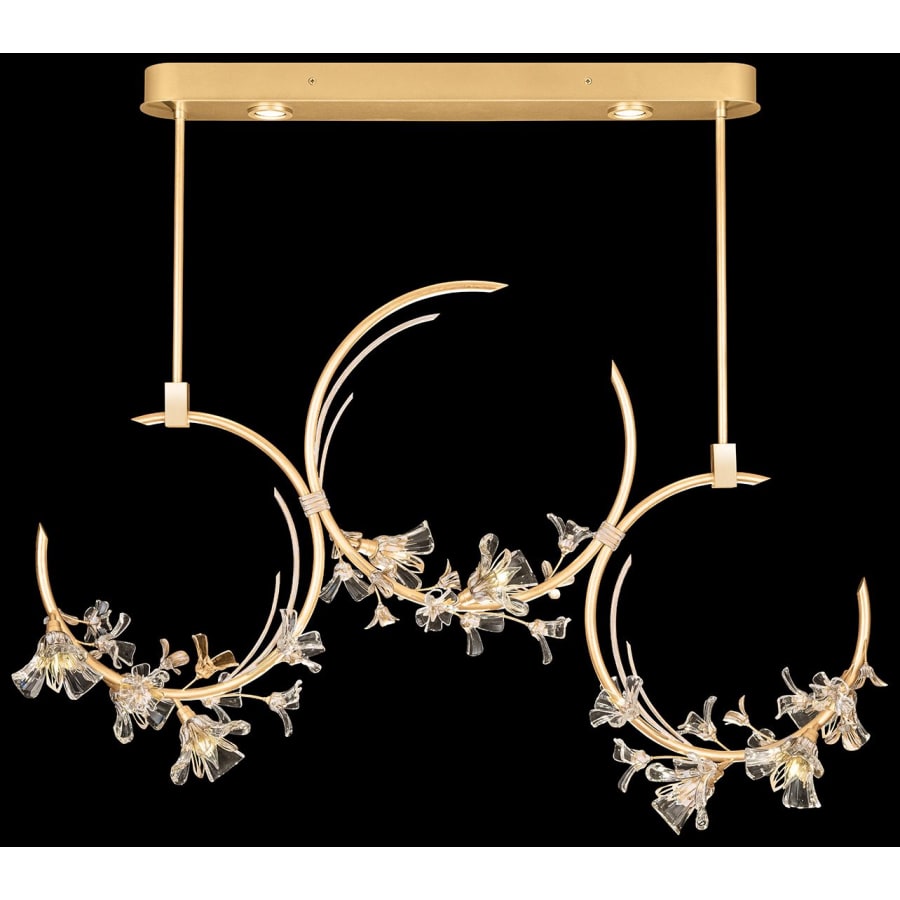 Fine Art Handcrafted Lighting Azu 10 Light 55" Wide Crystal Multi Light Pendant