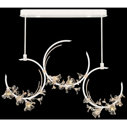 Fine Art Handcrafted Lighting Azu 10 Light 55" Wide Crystal Multi Light Pendant