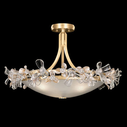 Fine Art Handcrafted Lighting Azu 3 Light 25" Wide Semi-Flush Bowl Ceiling Fixture