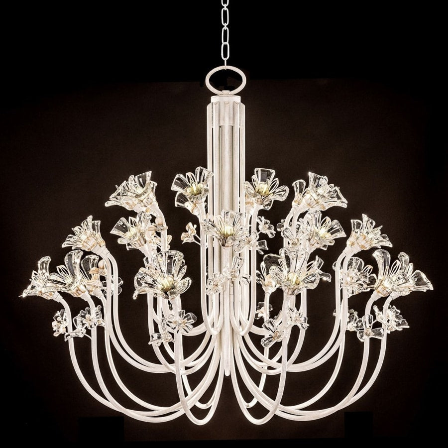 Fine Art Handcrafted Lighting Azu 30 Light 57" Wide Crystal Abstract Chandelier