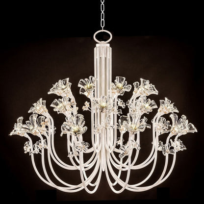 Fine Art Handcrafted Lighting Azu 30 Light 57" Wide Crystal Abstract Chandelier