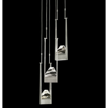 Fine Art Handcrafted Lighting Strata 16" Wide LED Abstract Multi Light Pendant