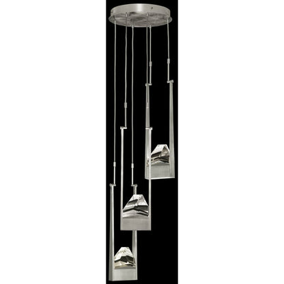 Fine Art Handcrafted Lighting Strata 16" Wide LED Abstract Multi Light Pendant