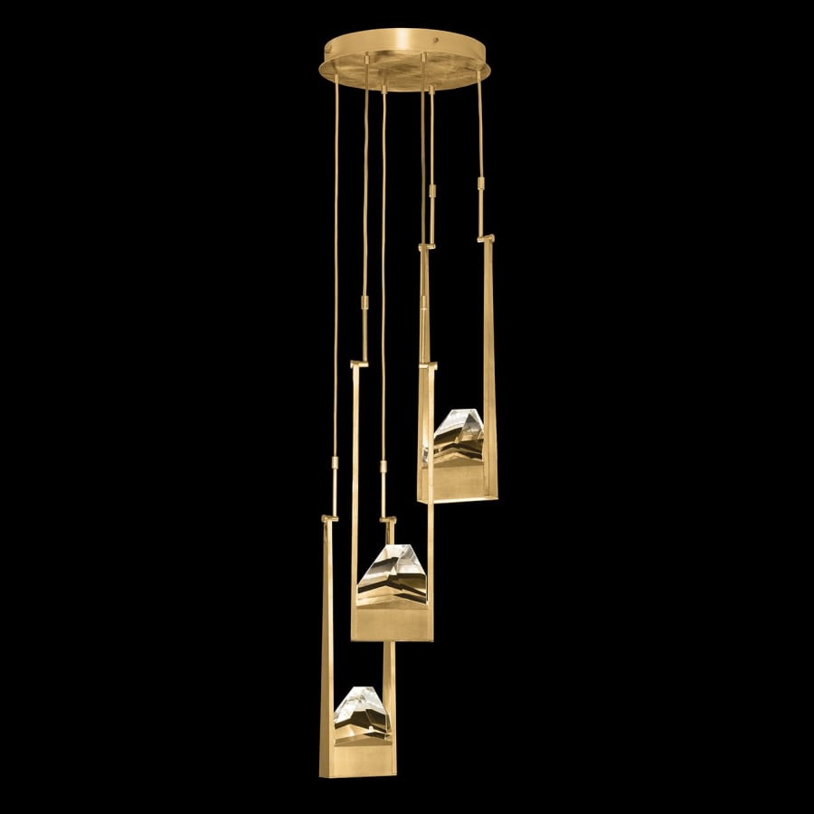 Fine Art Handcrafted Lighting Strata 16" Wide LED Abstract Multi Light Pendant