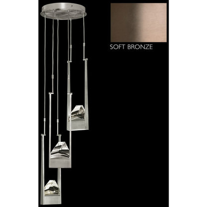 Fine Art Handcrafted Lighting Strata 16" Wide LED Abstract Multi Light Pendant