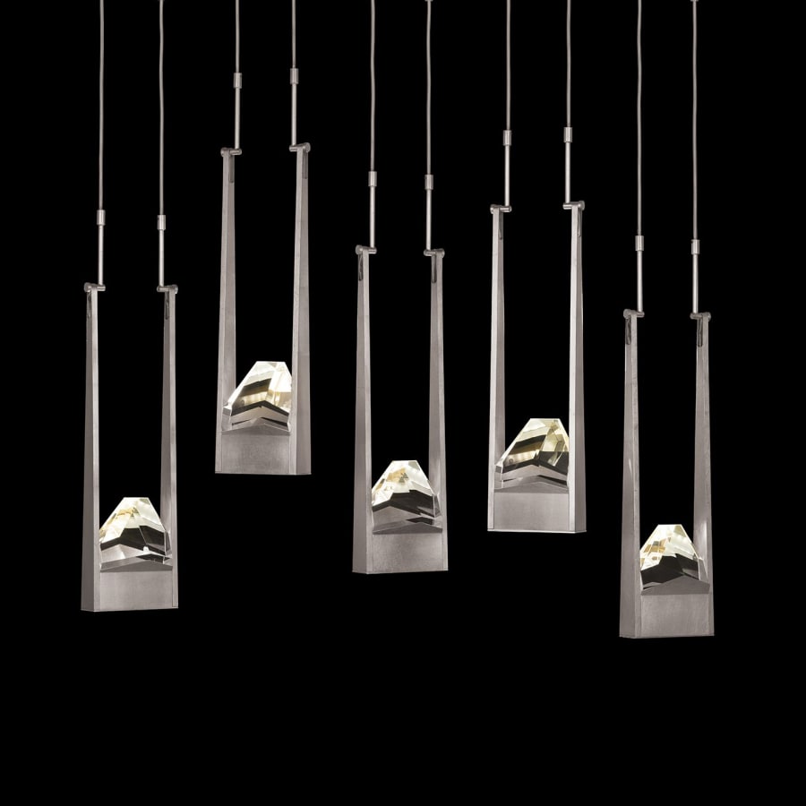 Fine Art Handcrafted Lighting Strata 50" Wide LED Abstract Multi Light Pendant