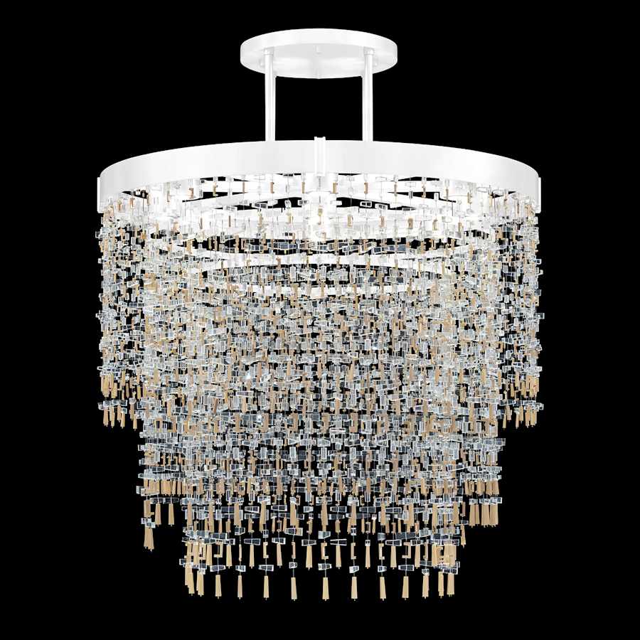 Fine Art Handcrafted Lighting Capri 9 Light 45" Wide LED Crystal Pendant