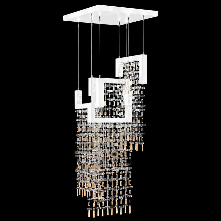 Fine Art Handcrafted Lighting Capri 22" Wide LED Crystal Multi Light Pendant
