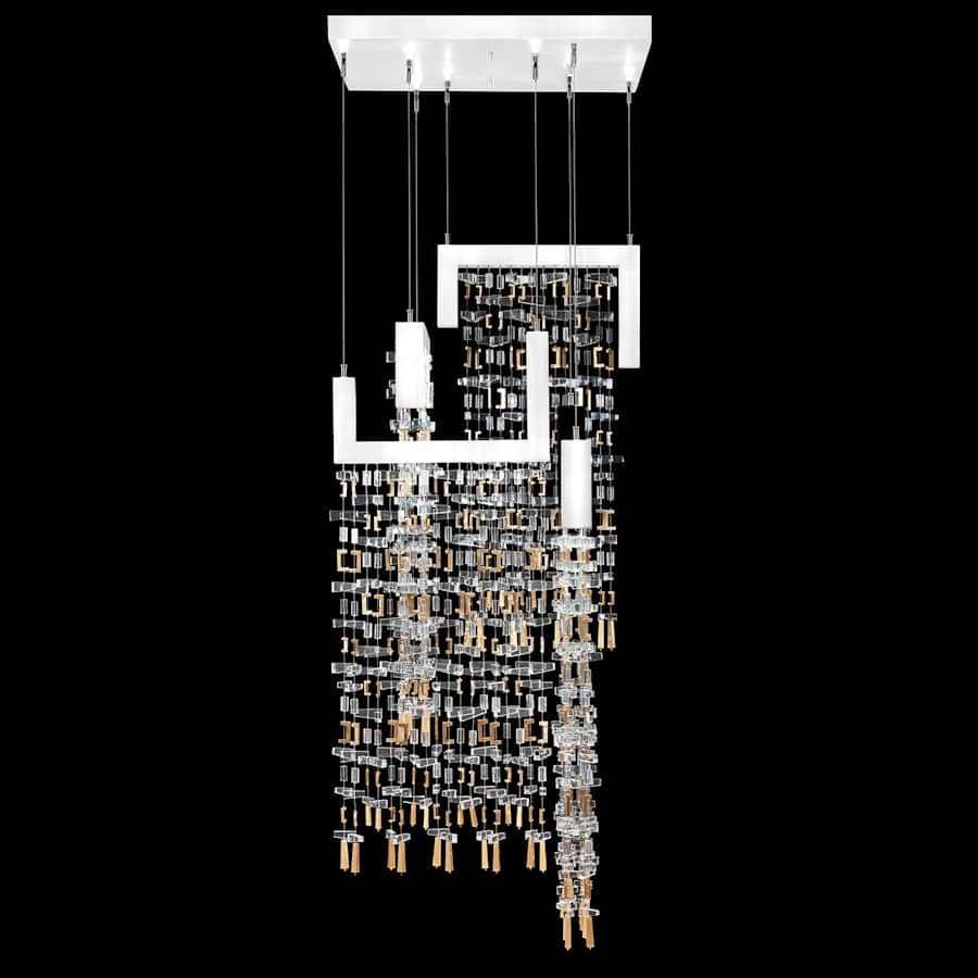 Fine Art Handcrafted Lighting Capri 22" Wide LED Crystal Multi Light Pendant