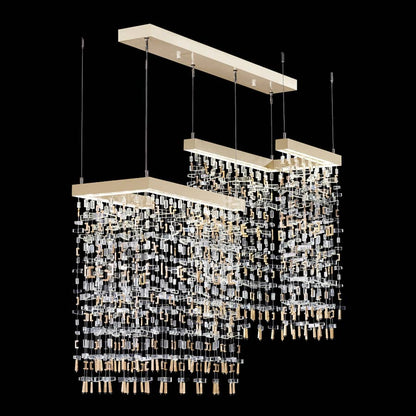 Fine Art Handcrafted Lighting Capri 38" Wide LED Crystal Linear Pendant