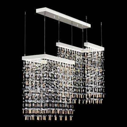 Fine Art Handcrafted Lighting Capri 38" Wide LED Crystal Linear Pendant