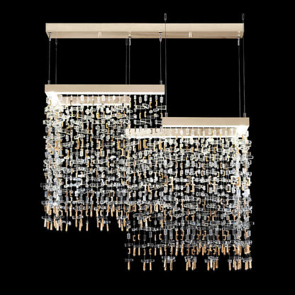 Fine Art Handcrafted Lighting Capri 38" Wide LED Crystal Linear Pendant