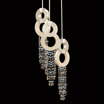 Fine Art Handcrafted Lighting Capri 18" Wide LED Crystal Multi Light Pendant
