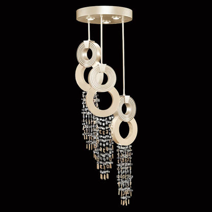 Fine Art Handcrafted Lighting Capri 18" Wide LED Crystal Multi Light Pendant