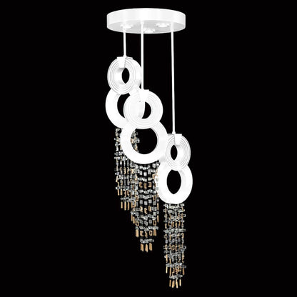 Fine Art Handcrafted Lighting Capri 18" Wide LED Crystal Multi Light Pendant