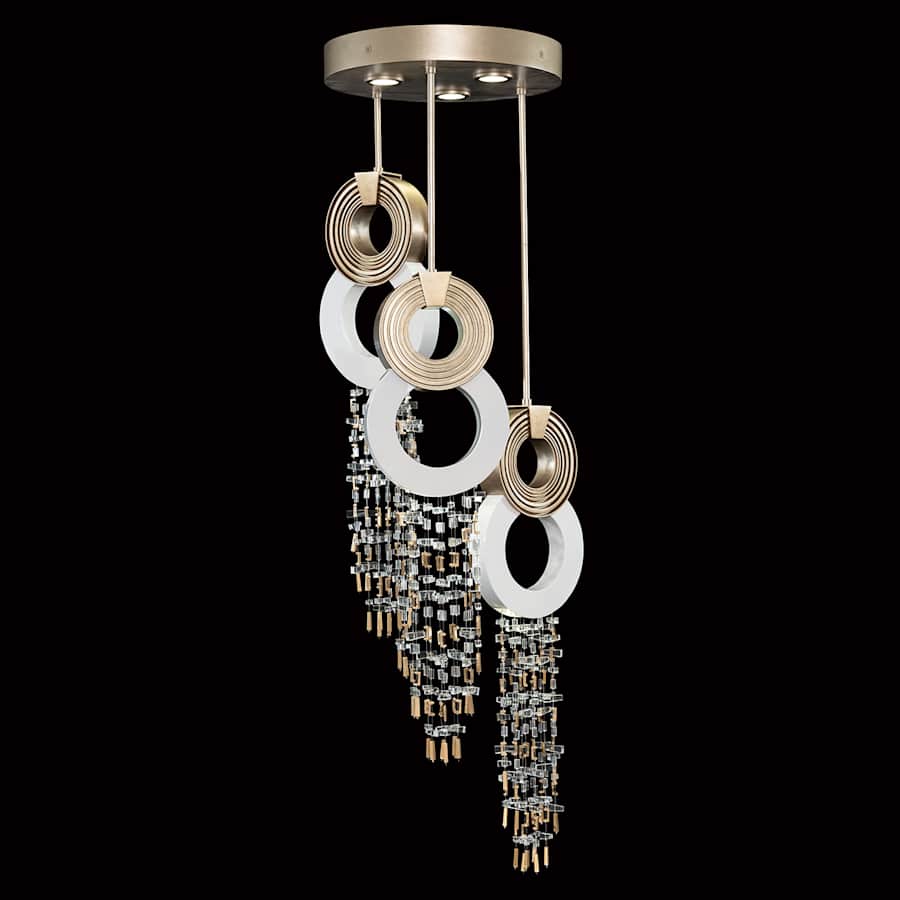 Fine Art Handcrafted Lighting Capri 18" Wide LED Crystal Multi Light Pendant