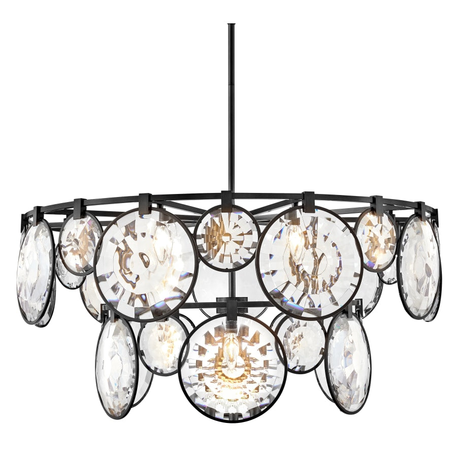 Fredrick Ramond Nala 15 Light 40" Wide Crystal Waterfall Chandelier