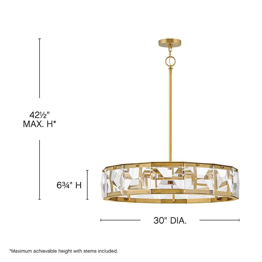 Fredrick Ramond Jolie 30" Wide LED Crystal Drum Chandelier