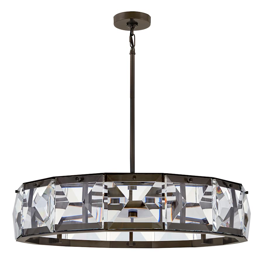 Fredrick Ramond Jolie 30" Wide LED Crystal Drum Chandelier