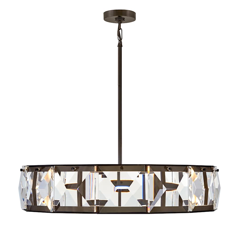 Fredrick Ramond Jolie 30" Wide LED Crystal Drum Chandelier