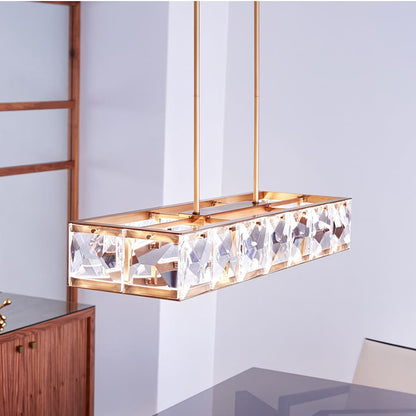 Fredrick Ramond Jolie 45" Wide LED Crystal Linear Chandelier
